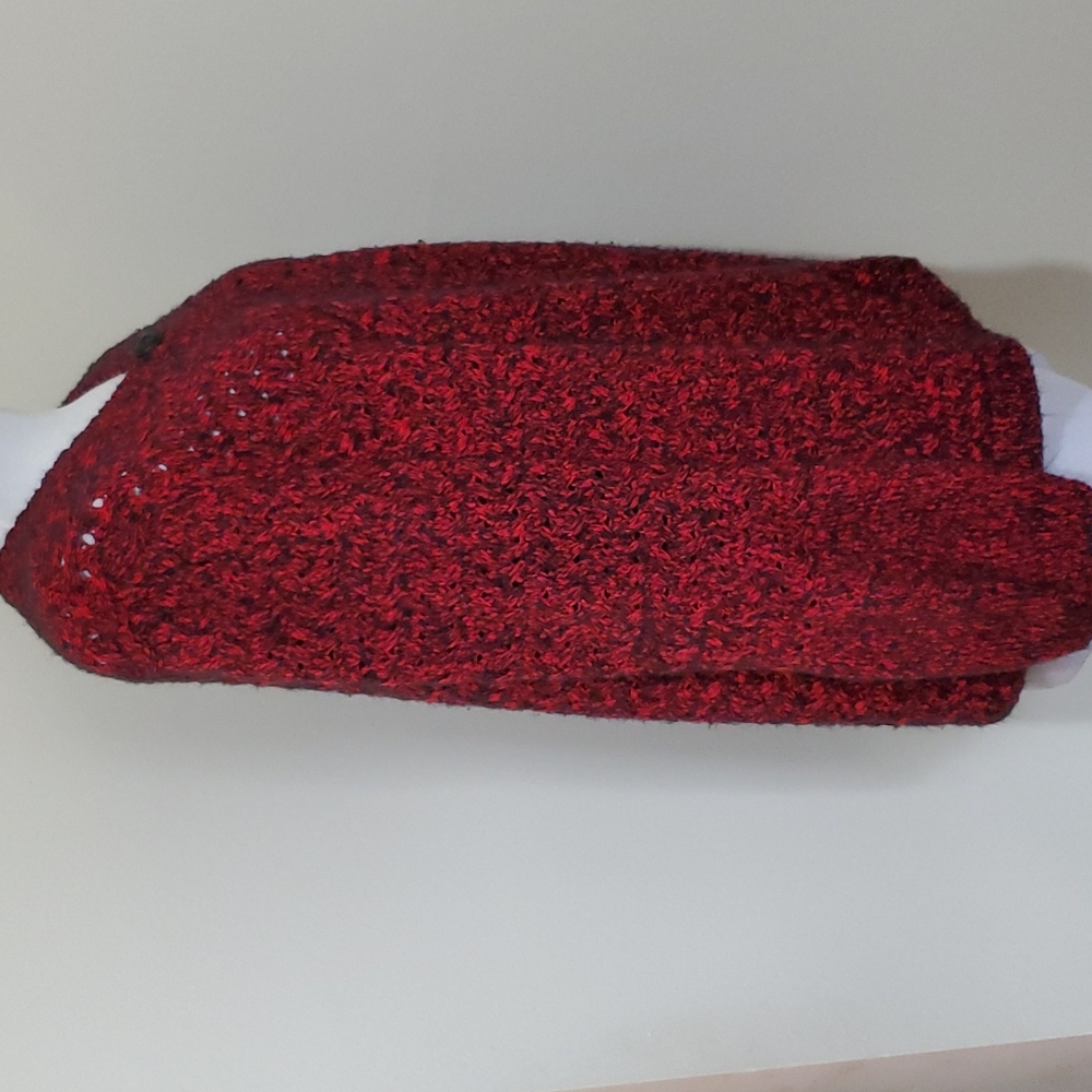 Vintage Ruby Rd. Open Front Sweater - Red/Black -… - image 7